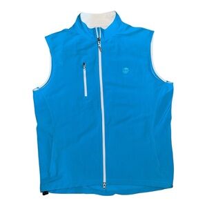 Peter Millar Crown Sport Via 4 Wind Teal Zip-Up Vest Medium